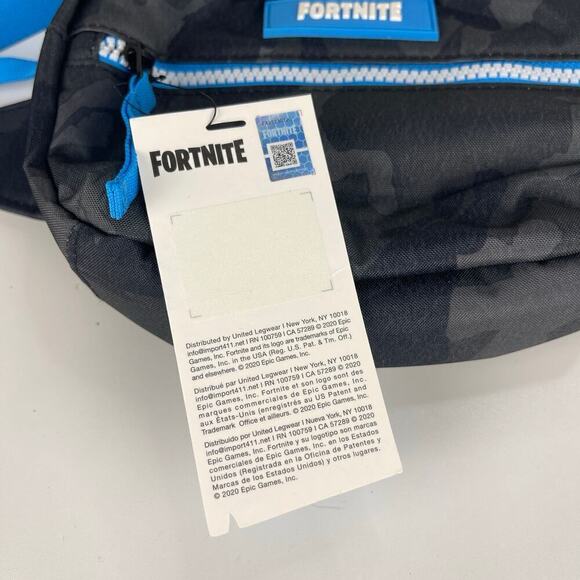 FORTNITE Multiplier NEW Waist Bag Black Blue Adjustable Functional Fanny Pack - Picture 4 of 10